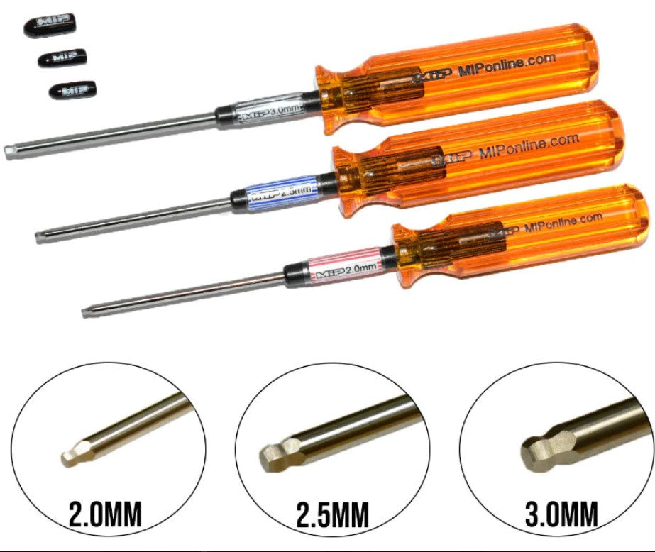 MIP METRIC BALL END WRENCH SET (3), 2.0, 2.5, 3.0 MM #9506
